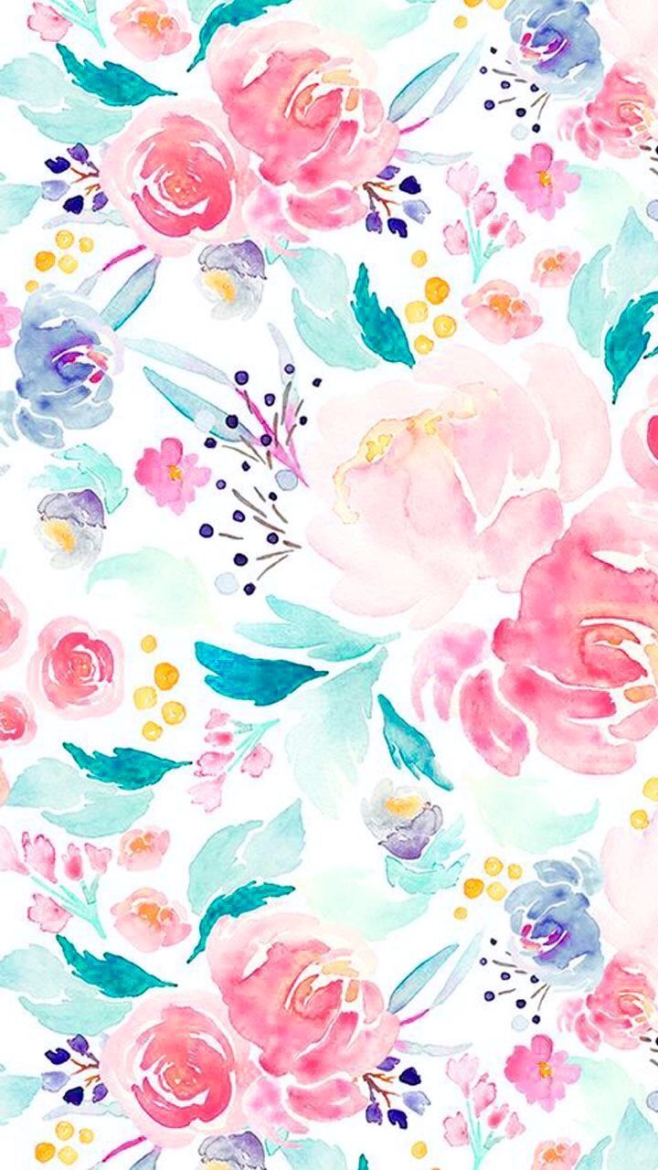Blooming Floral Wallpaper Peel and Stick- Watercolor Flower
