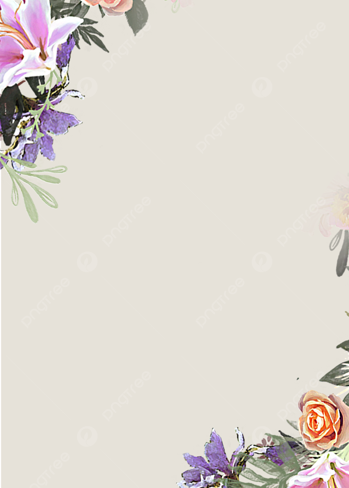 Simple Watercolor Flowers Wallpaper Background, Watercolour, Watercolor Flower, Simple Background Image for Free Download