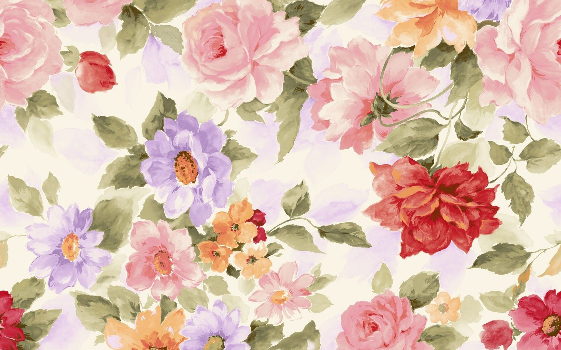1920x Watercolor Flowers Wallpaper Resolution Background Flower Watercolor