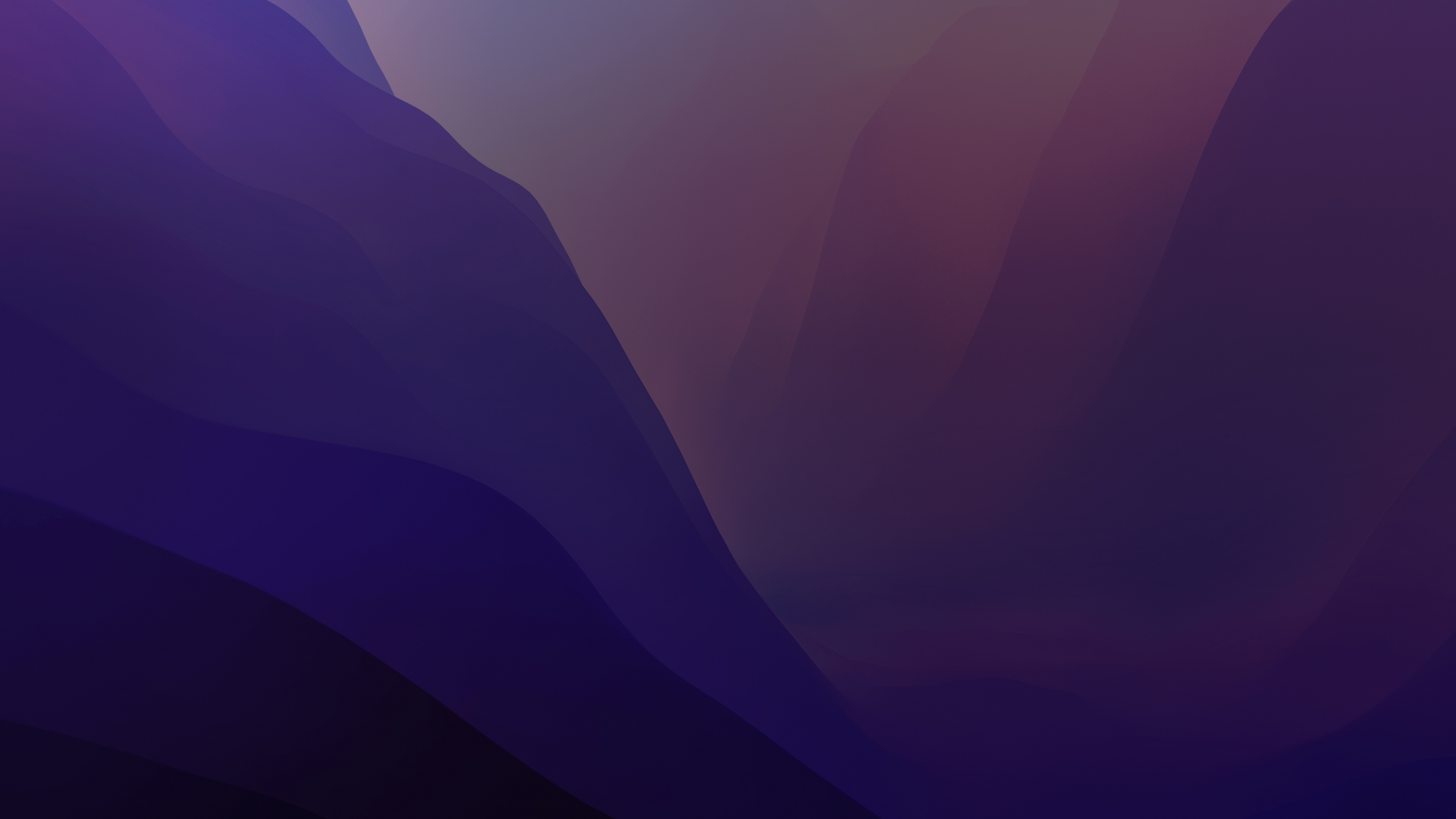 macOS Monterey Wallpaper 4K, 5K, Stock, Purple, Dark Mode