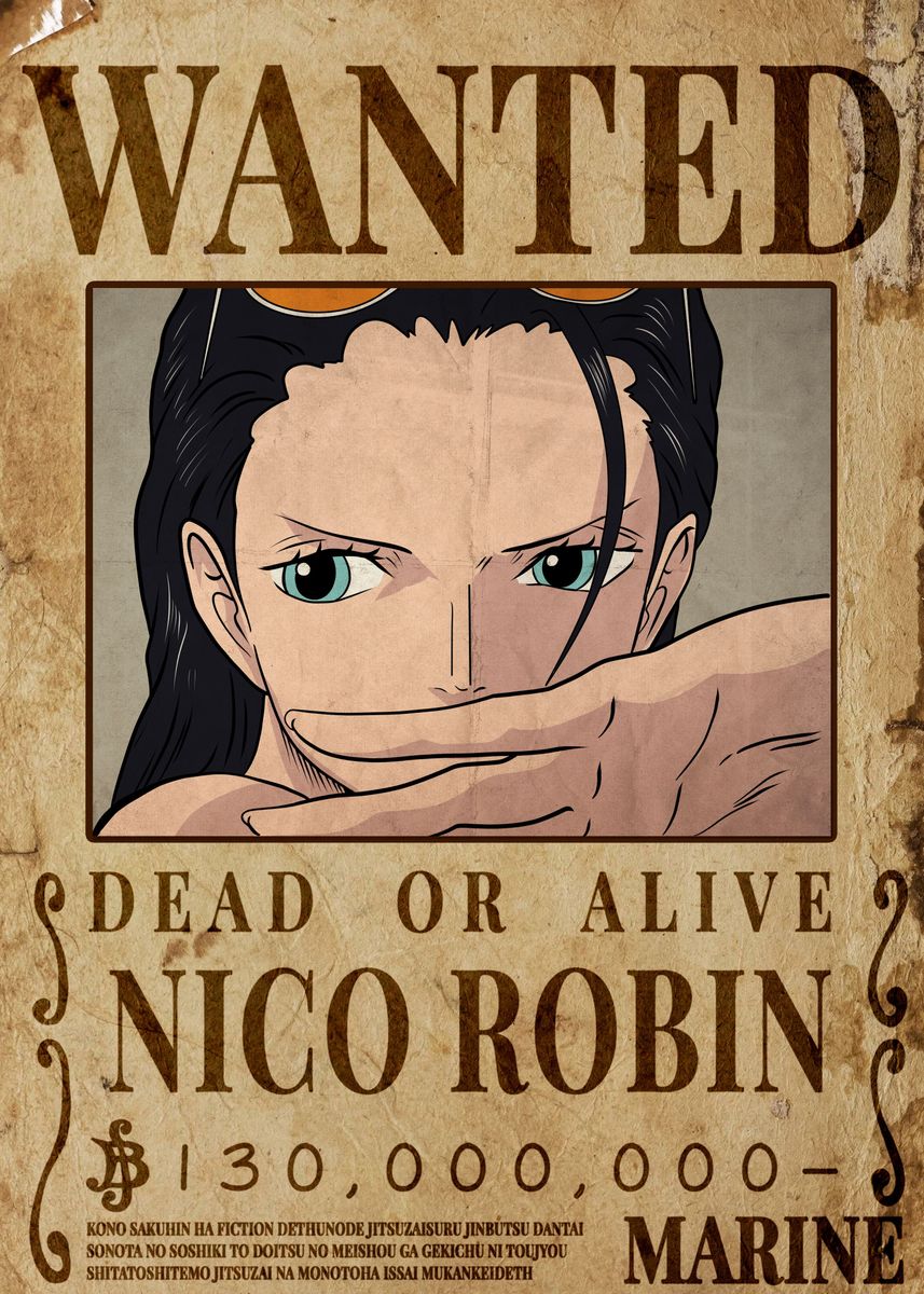 Nico Robin S Wanted Poster 