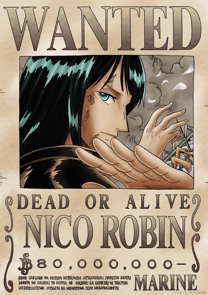 Nico Robin Wanted Poster Wallpapers Wallpaper Cave 