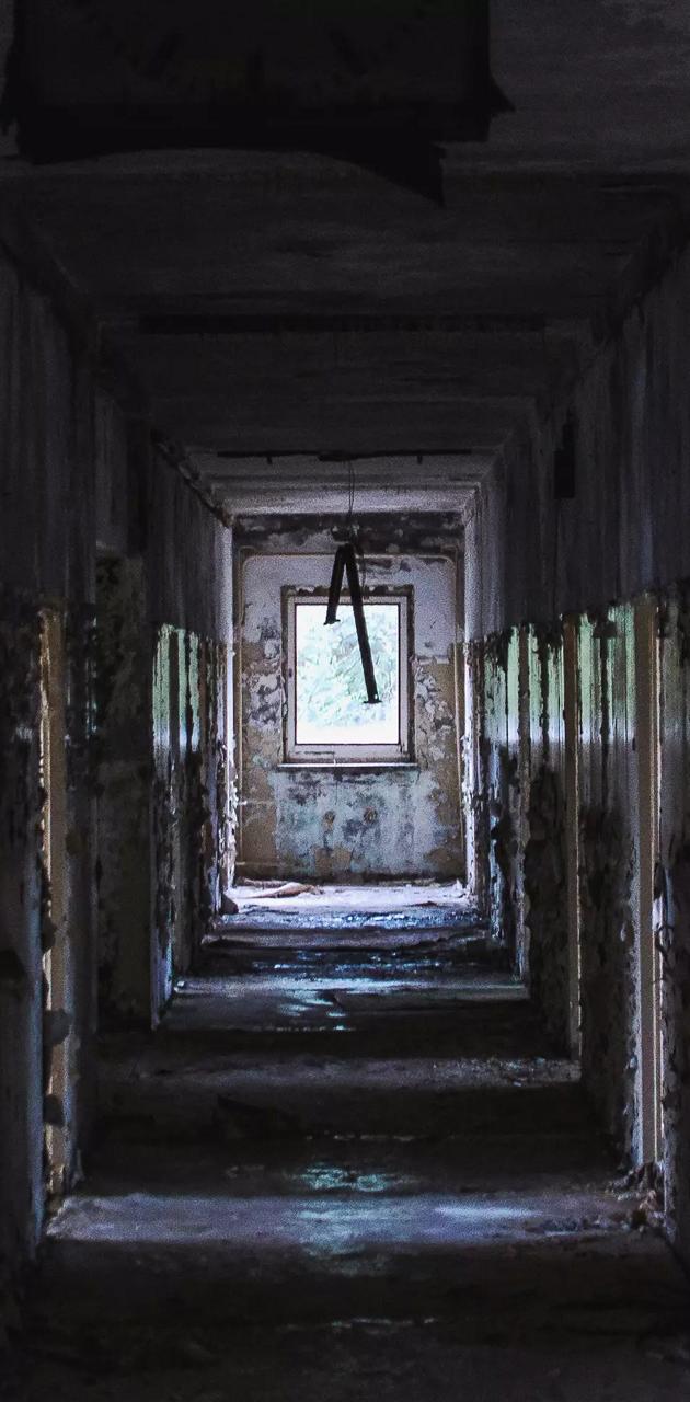 Dark hallway wallpaper