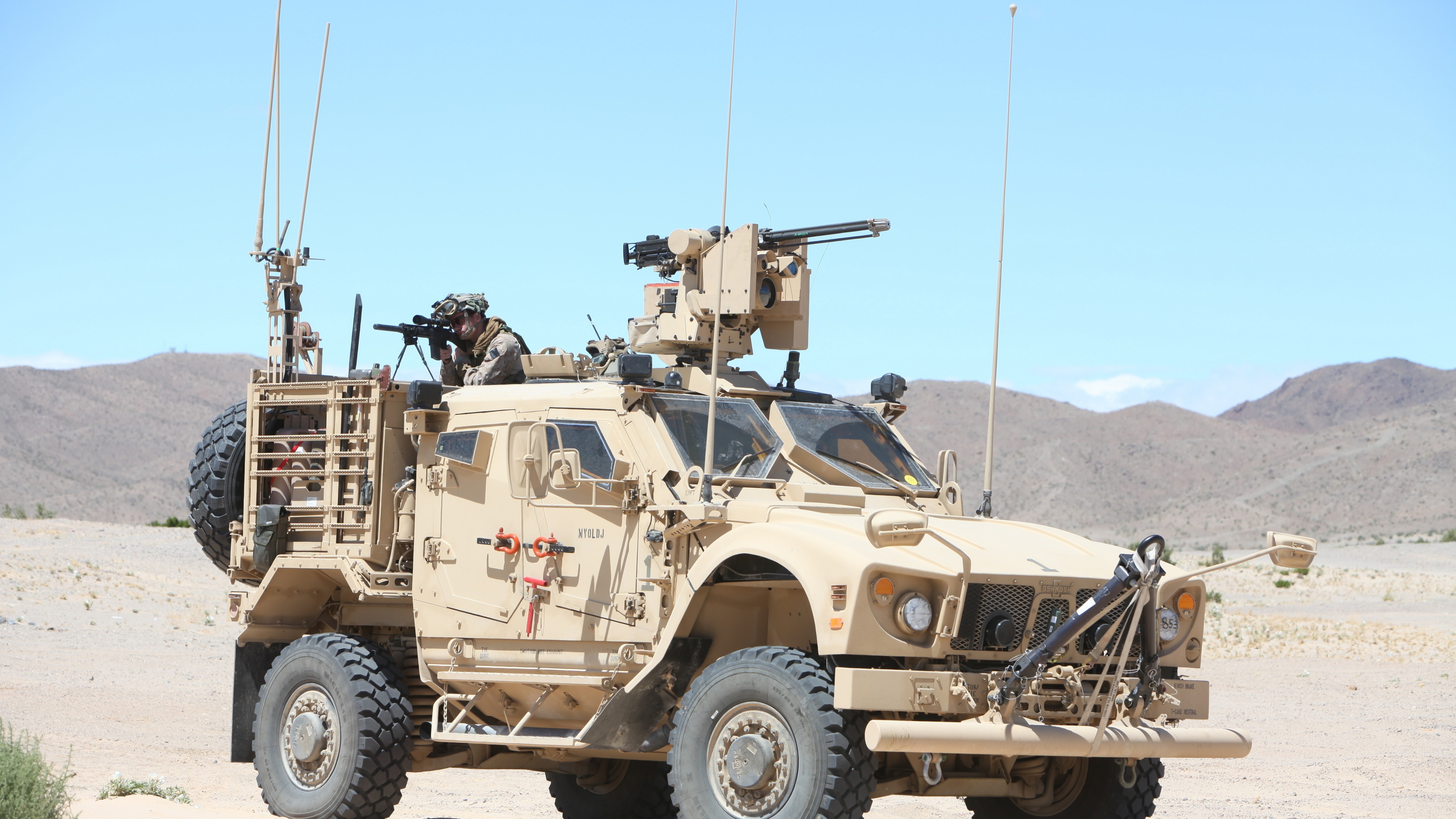 Wallpaper M ATV, Oshkosh, MRAP, TerraMax, SXF, Infantry Mobility Vehicle, Desert, Military