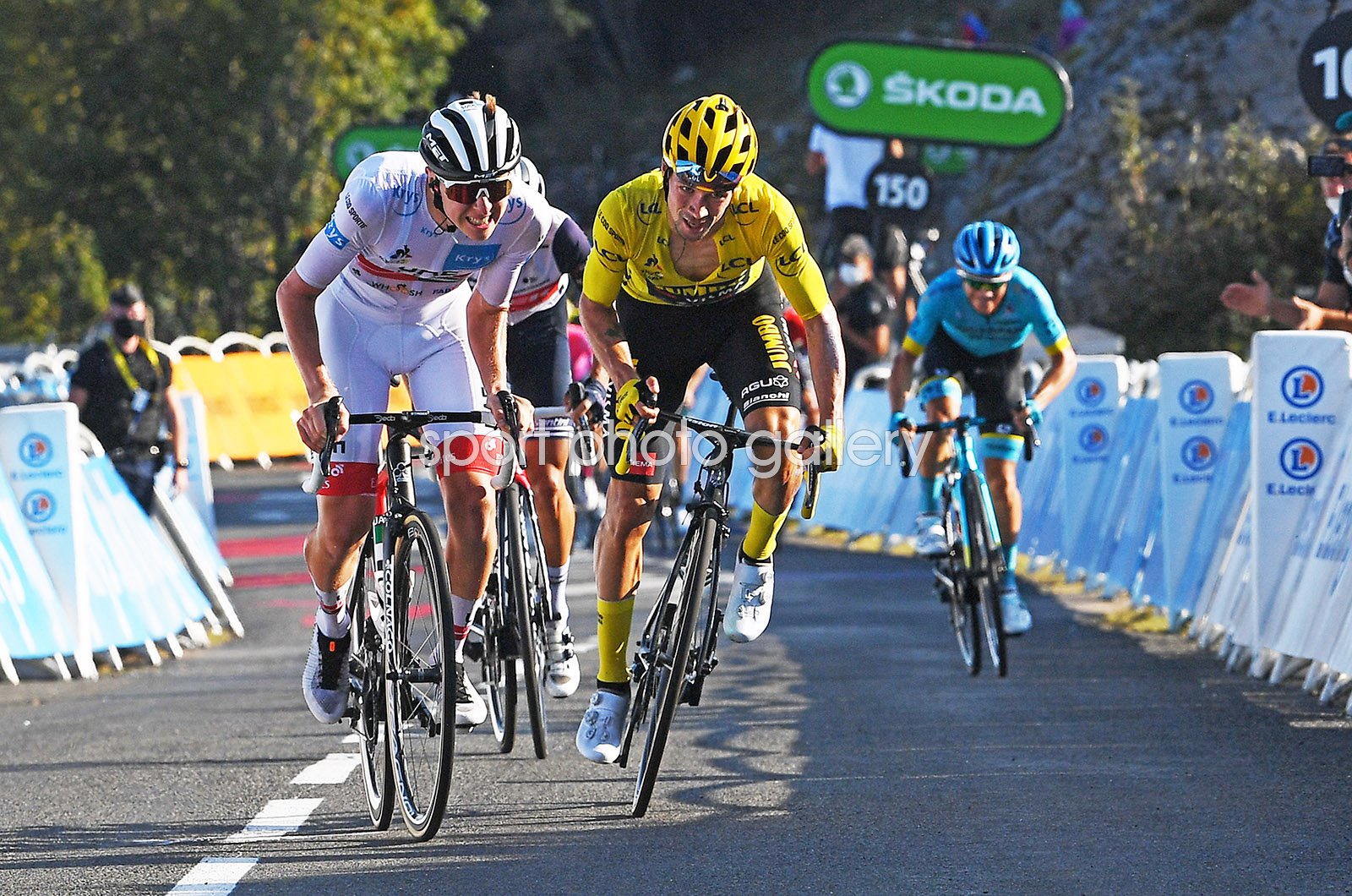 Tadej Pogacar beats Primoz Roglic Stage 15 Tour de France 2020 Image