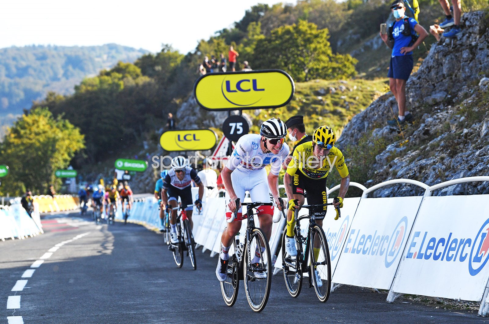 Tadej Pogacar Slovenia passes Stage 15 Tour de France 2020 Image