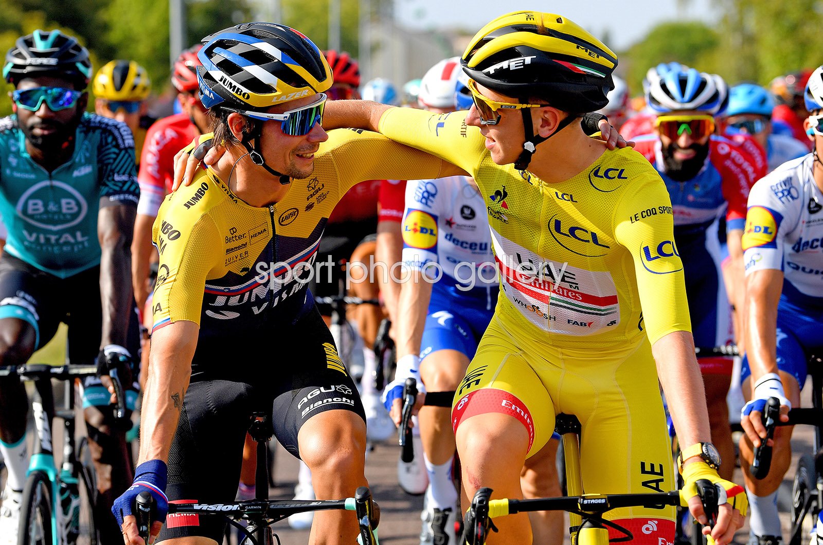 Tadej Pogacar & Primoz Roglic Slovenia Paris Stage Tour de France 2020 Image