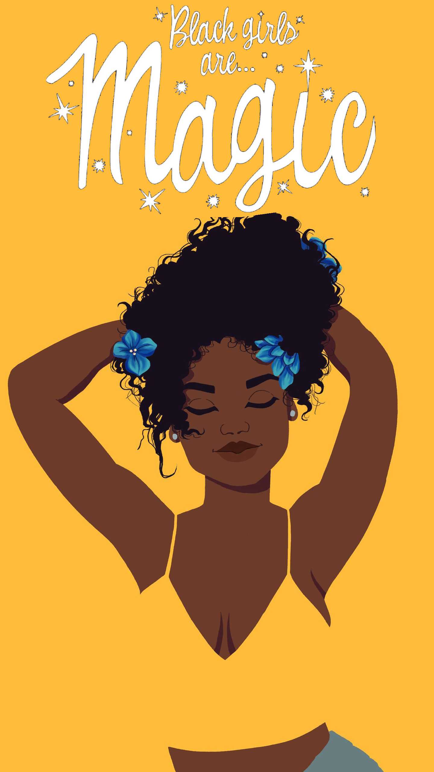 Download Cute Black Girl Frizzy Hair Wallpaper  Wallpaperscom