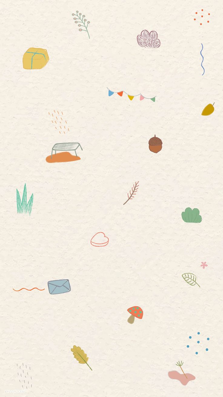 Cute autumn doodle patterned mobile screen wallpaper / marinemynt. Doodle patterns, Wallpaper iphone cute, Cute mobile wallpaper