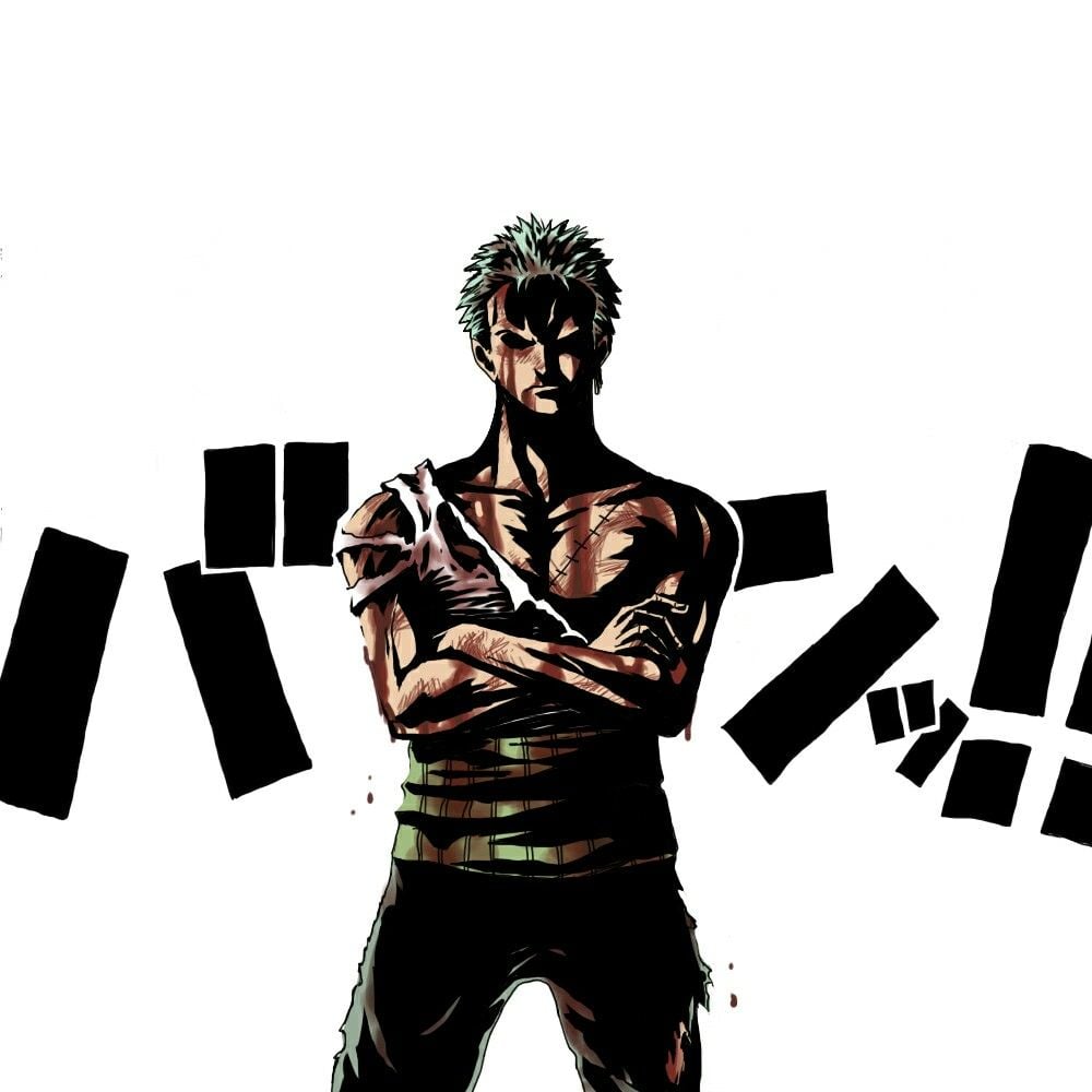 First try at Manga Panel Cutout Wallpaper  Zoro  Nothing Happened Let me  know how it turned out and any tips  rOnePiece