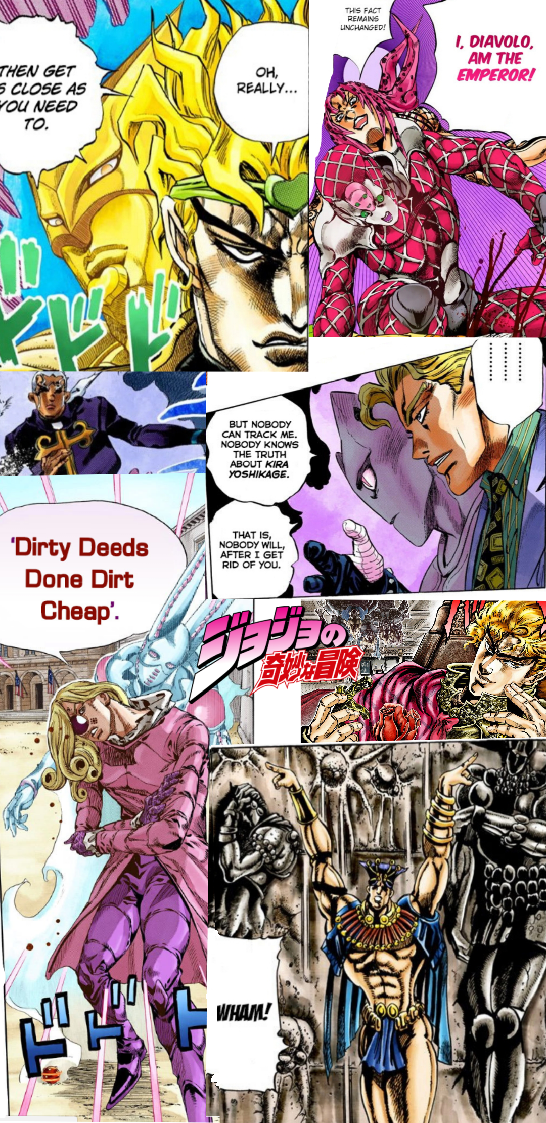 Tried to do a JoJo villains wallpaper what do y'all think?