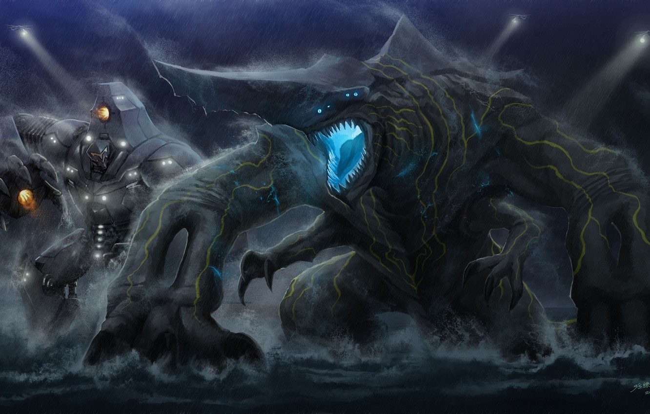 Wallpaper robot, monster, art, Pacific Rim, Pacific rim image for desktop, section живопись