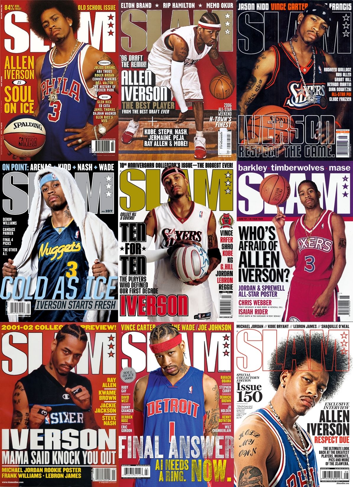 Allen Iverson (The Answer) Slam Magazine Covers ! by SkdWorld on. Slam magazine, Allen iverson, Allen iverson the answer