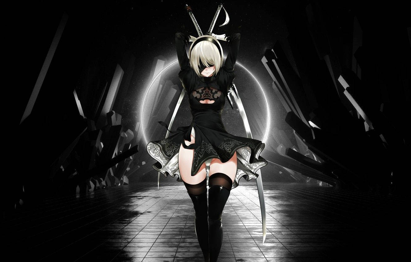 Download 2b Black Anime Wallpaper