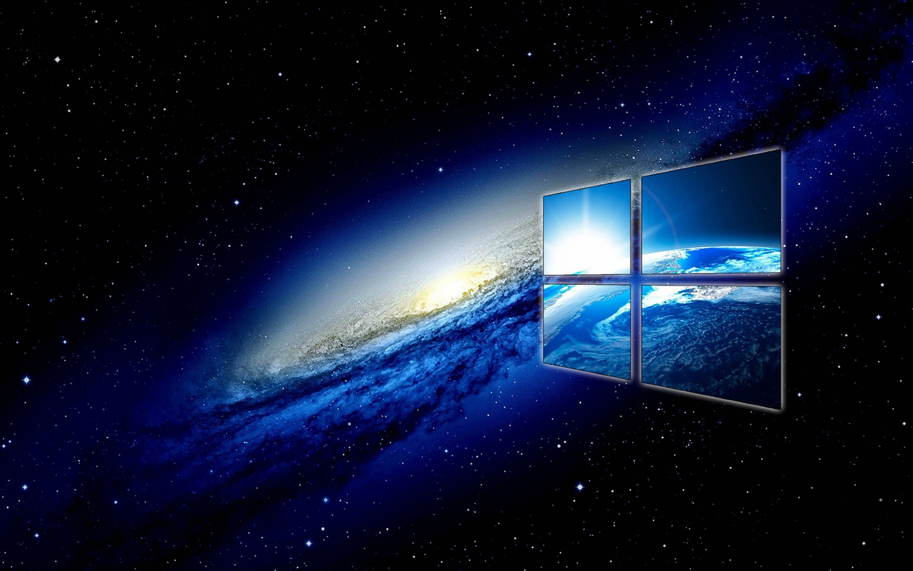 Download Windows A computer, Space Wallpaper in 1280x800 Resolution