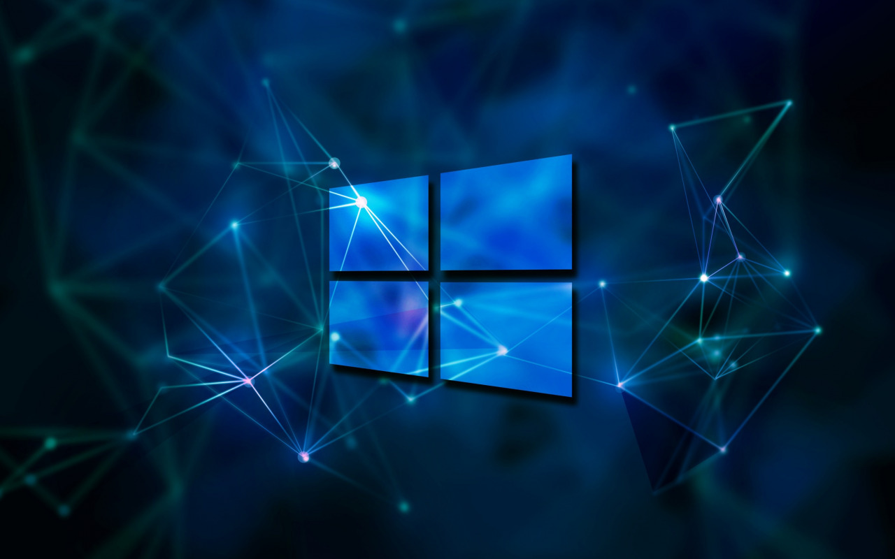 Download Wallpaper Windows, Blue Background, Windows Section Hi Tech In Resolution 1280x800