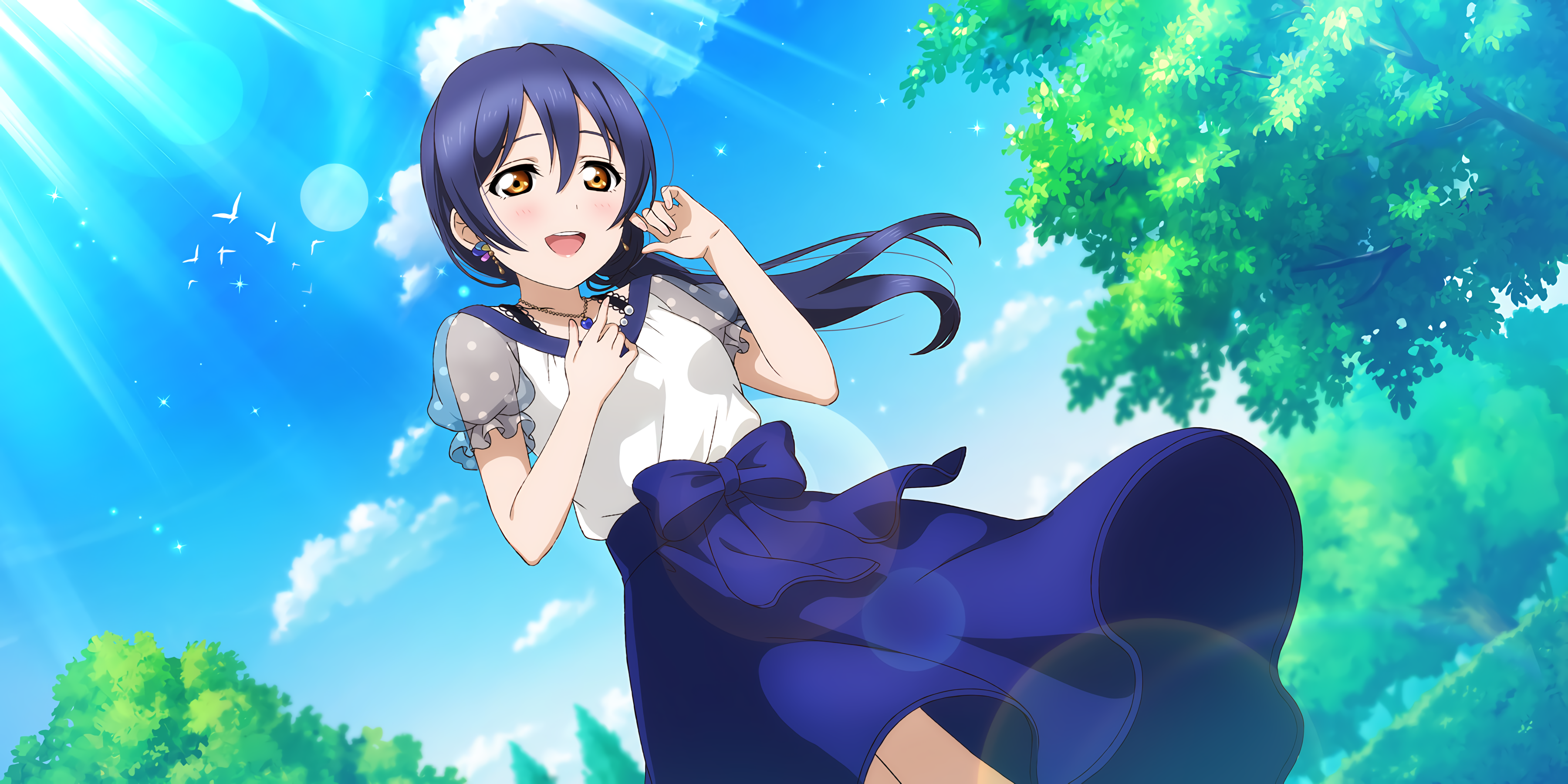 Umi Colored Hotaru Glass. Love Live! All Stars!