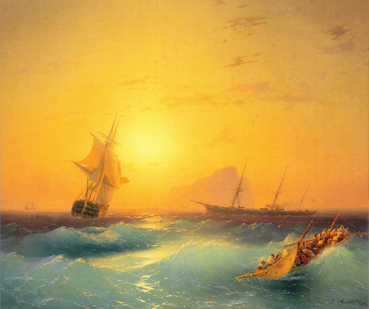 image Ivan Aivazovsky, American Shipping off the Rock of Gibraltar