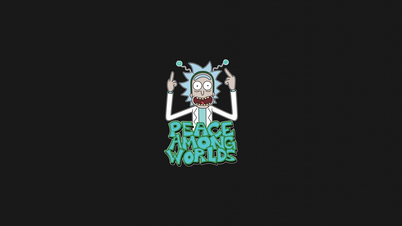 Download wallpaper 1366x768 rick and morty, cartoon, minimal, tablet, laptop, 1366x768 HD background, 1075
