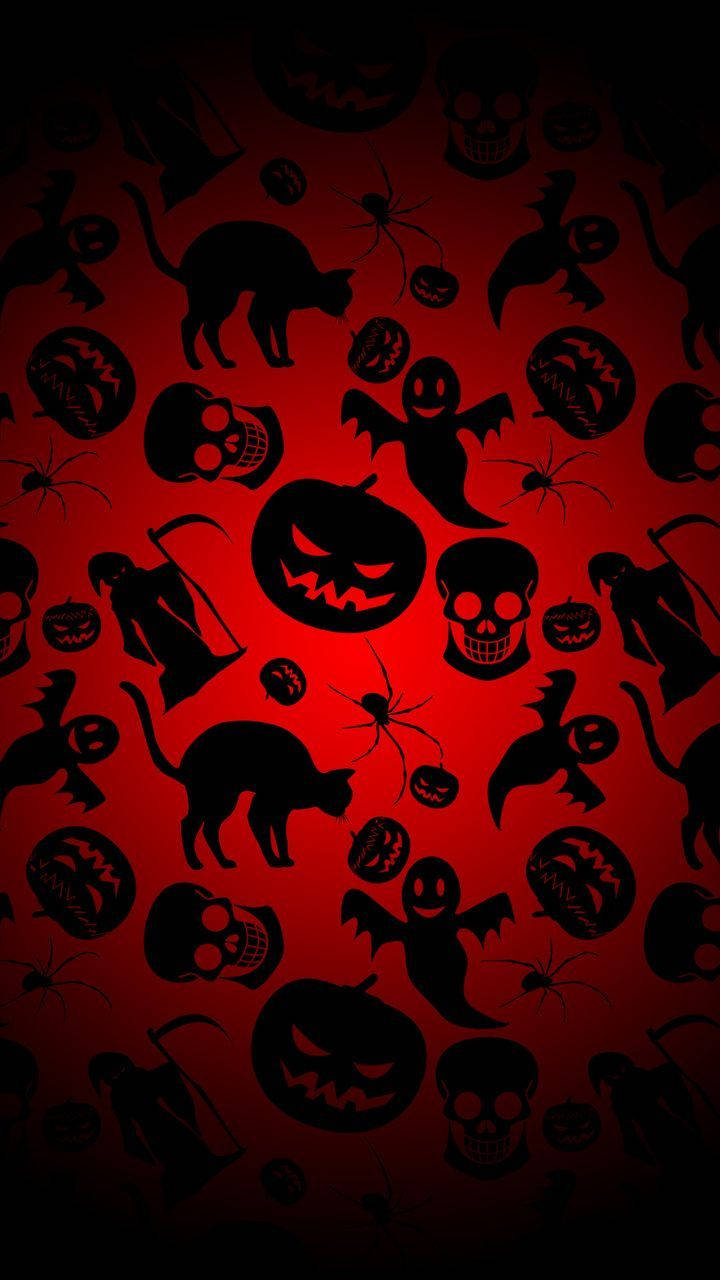 Download Dark Halloween Decors Pattern Wallpaper
