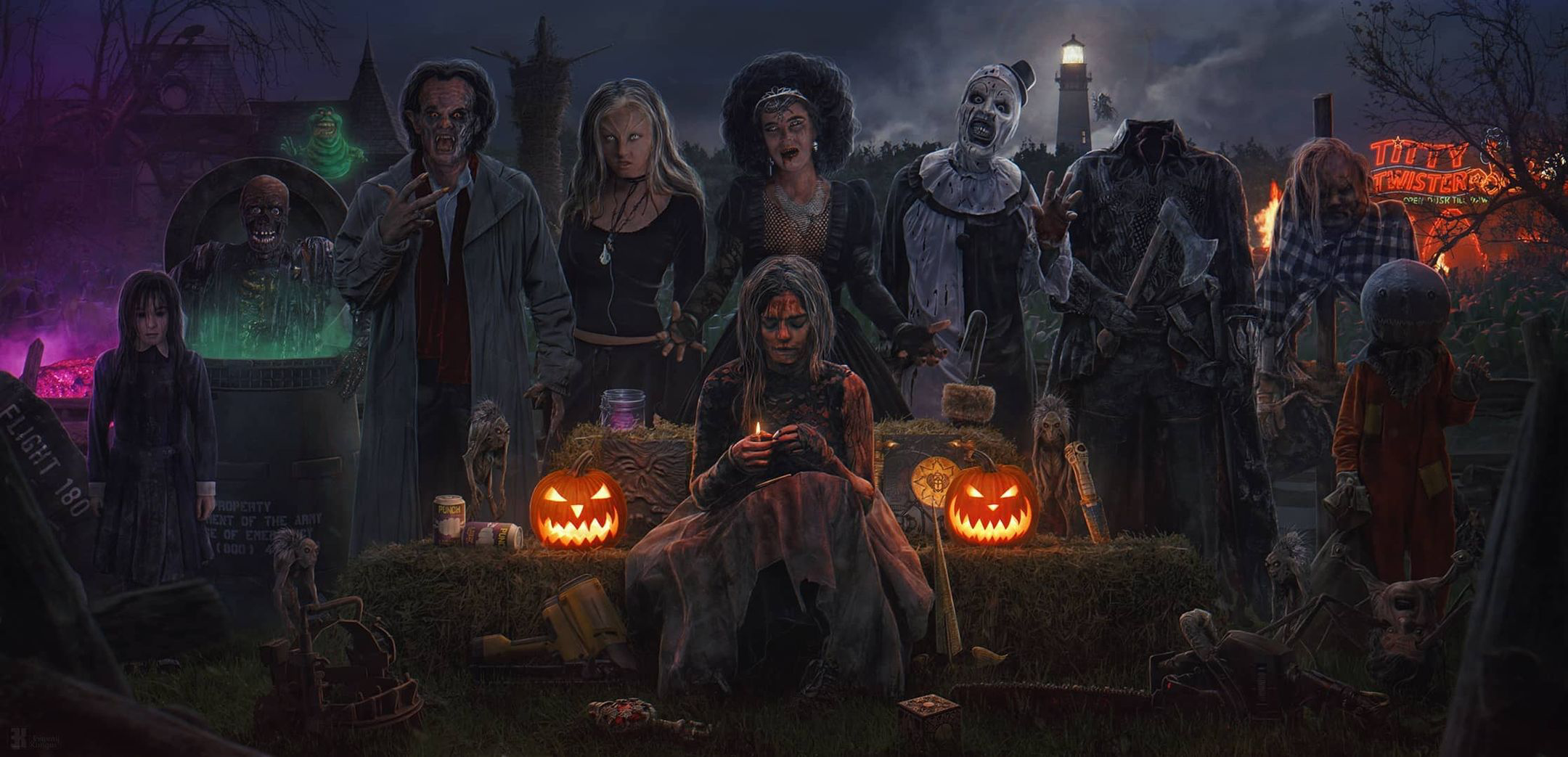 The Horrors of Halloween: HALLOWEEN HORROR Monster Mashup Artwork