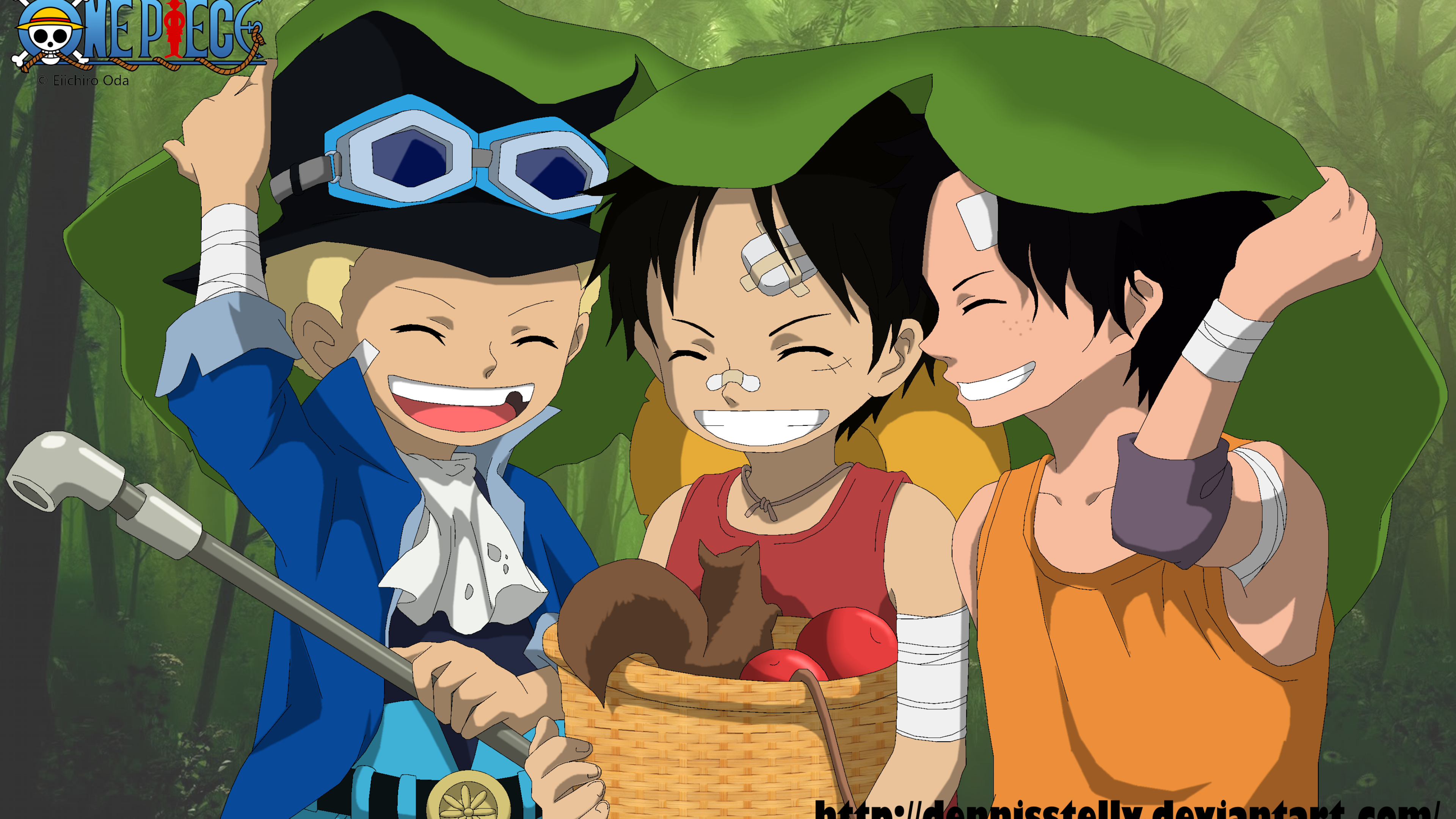 One Piece, anime, anime boys, Monkey D. Luffy, KID LUFFY, Portgas D. Ace, Sabox2160 Wallpaper