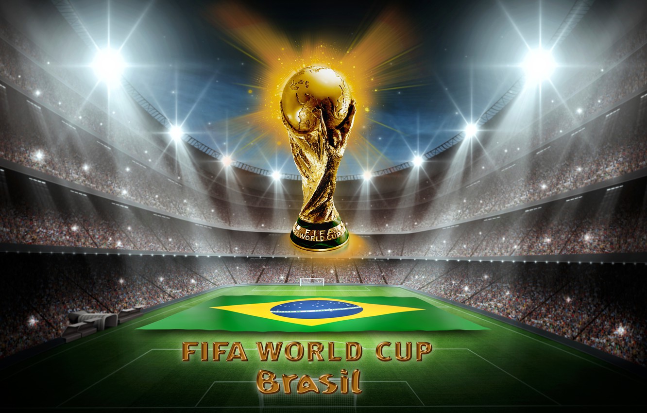 Wallpaper football, golden, Brazil, football, world Cup, World Cup, Brasil, FIFA, trophy - for desktop, section спорт