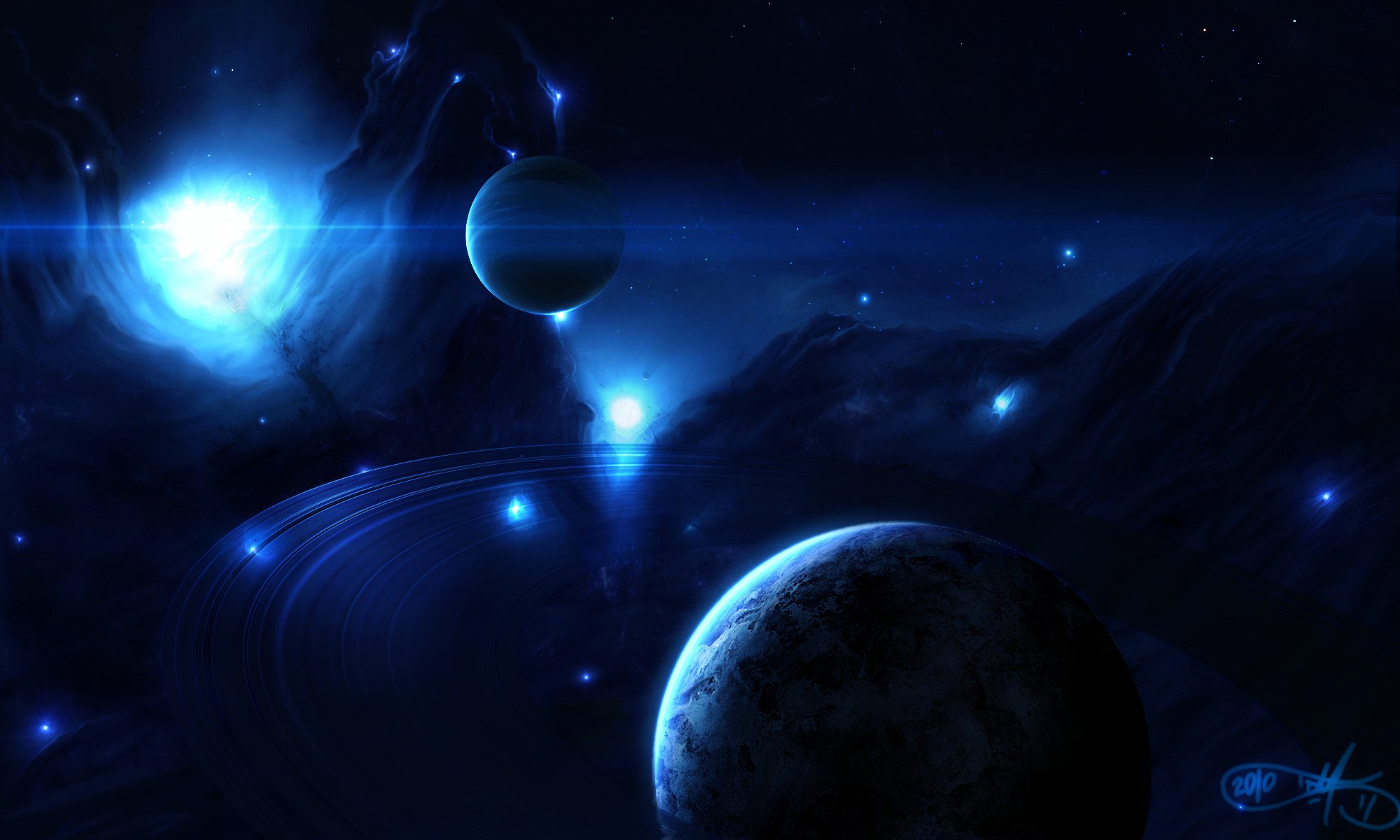 Sci Fi Planets Wallpaper:2000x1200