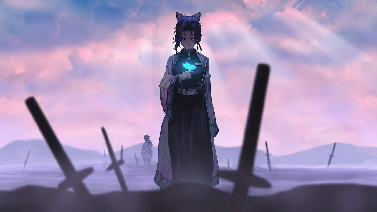 Shinobu Kocho Insect Hashira PC DeskK Wallpaper free Download