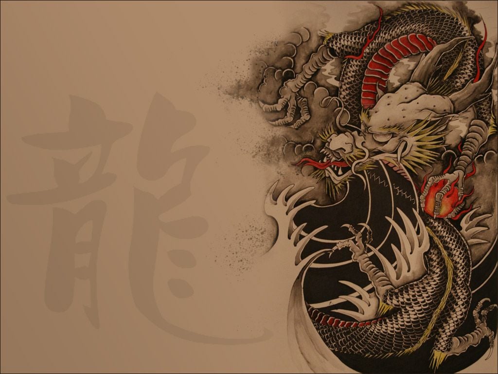 Asian Dragon Art Wallpaper Free Asian Dragon Art Background