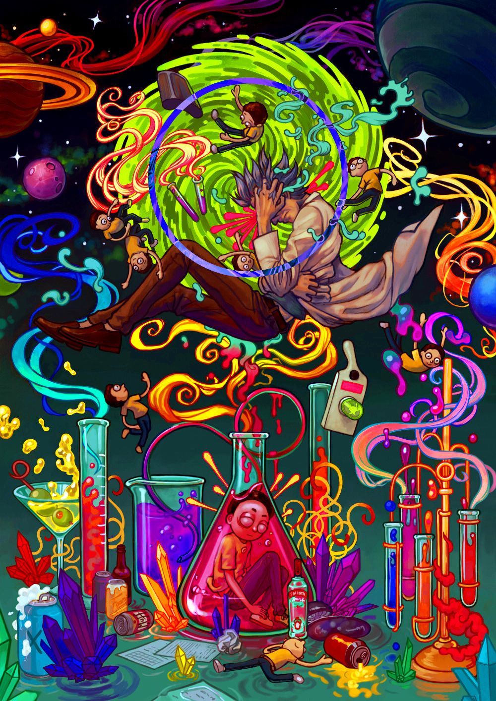 Rick and Morty Trippy Wallpaper