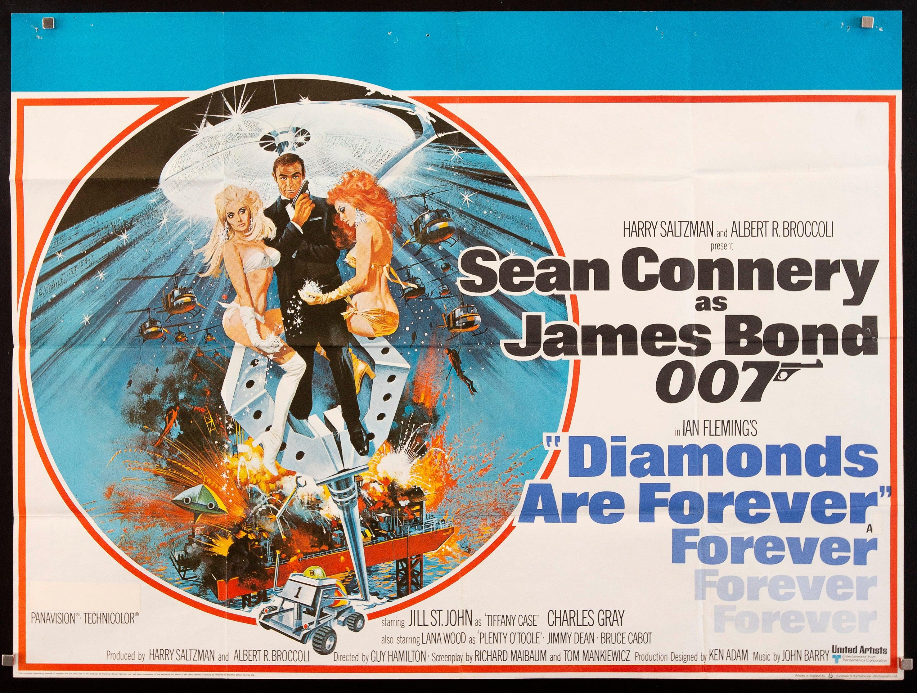 Diamonds Are Forever Movie Poster 1971