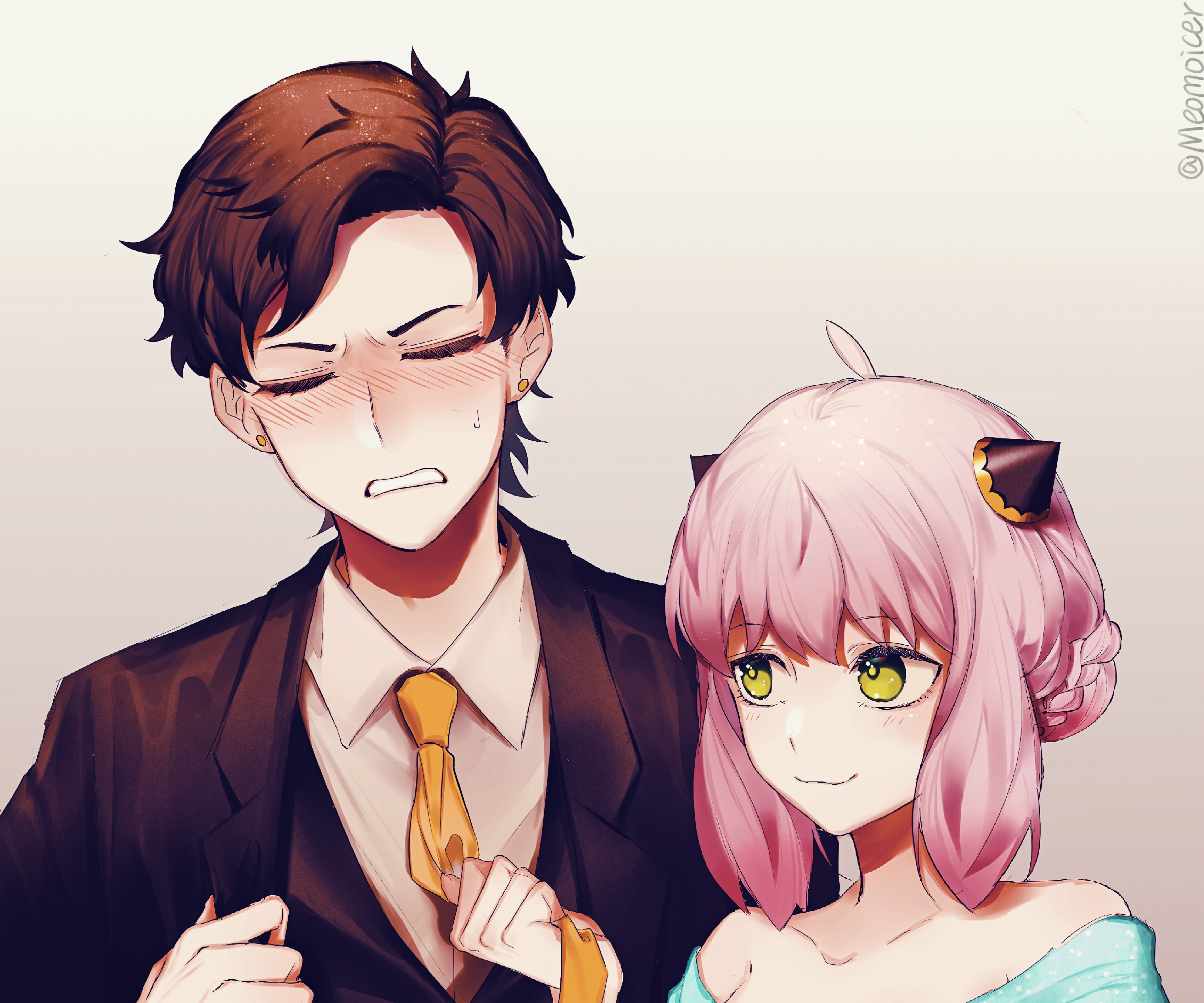 Anya Forger Damian Desmond Wallpaper:4243x3536