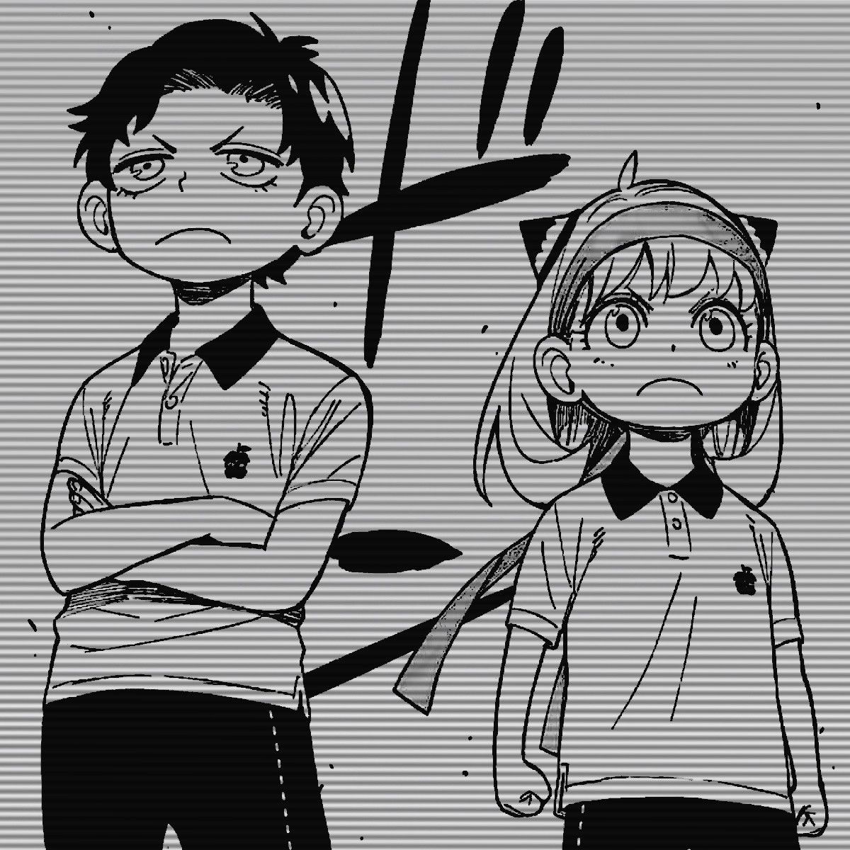 ➮ ༉⁺˖ anya and damian. hazl.x. Chibi sketch, Anime fight, Anime background