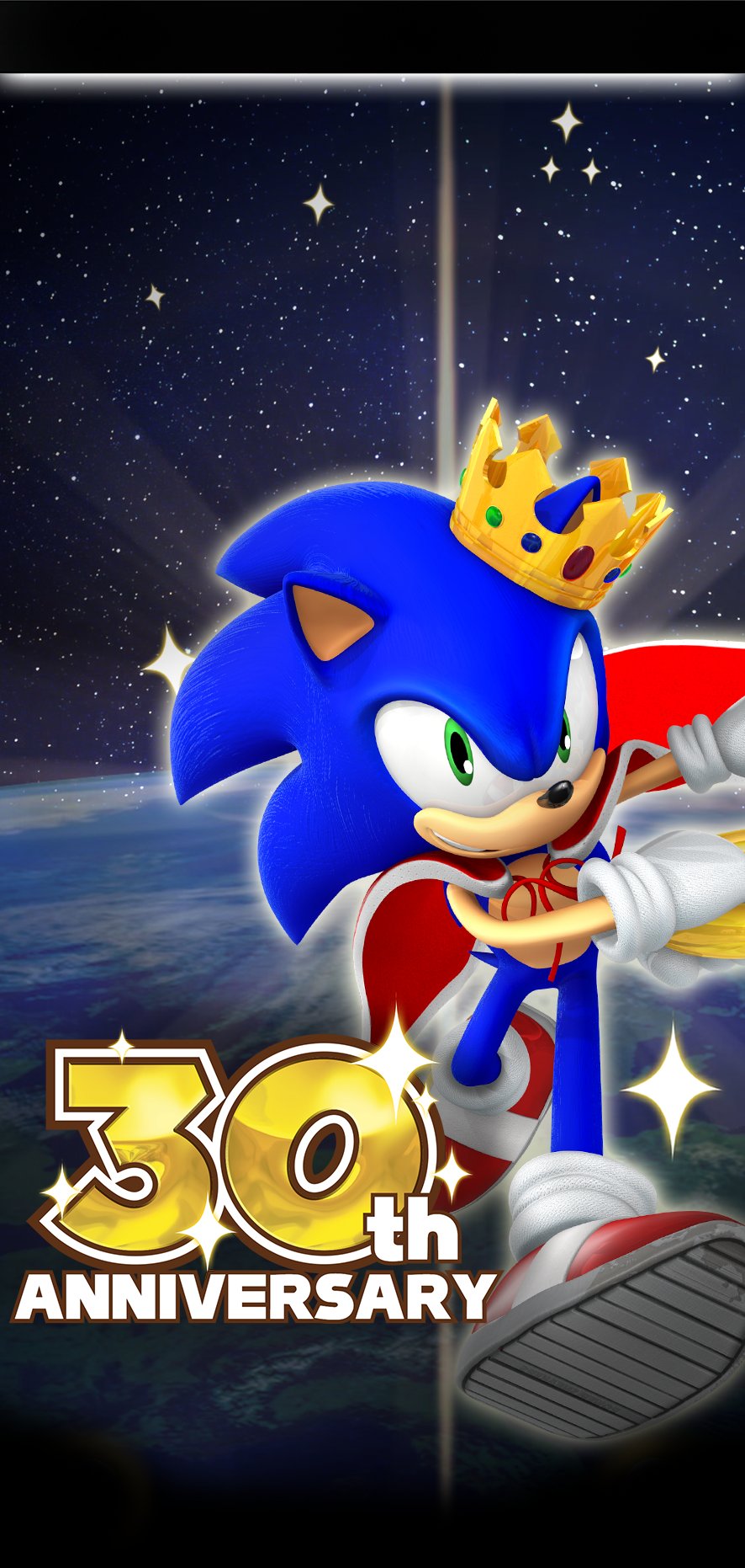 Nibroc.Rock ar Twitter: Happy 30th Anniversary, Sonic The Hedgehog! As tradition I've made a new Birthday King Sonic render! along with desktop and moblie wallpaper #Sonic30thAnniversary #Sonic30th