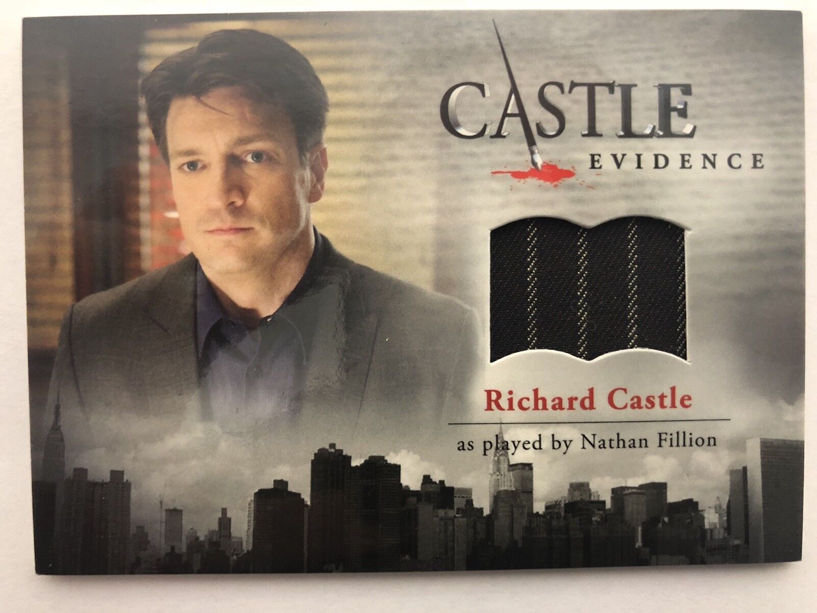CASTLE Seasons 1 & 2 Cryptozoic, Nathan Fillion RICHARD CASTLE M27 Wardrobe