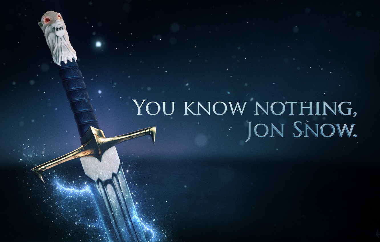 Wallpaper Game of Thrones, Jon Snow, longclaw, you know nothing image for desktop, section фильмы