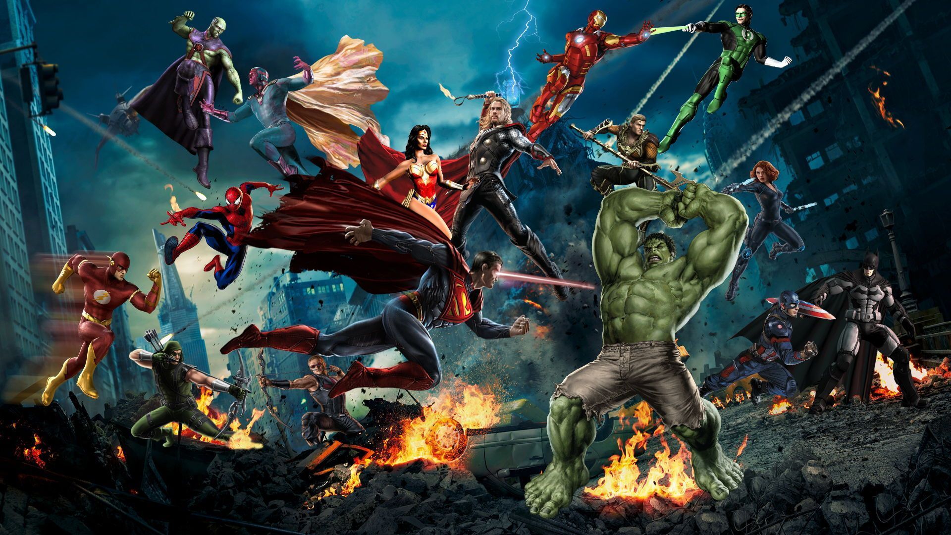 Avengers vs Justice League Wallpaper Free Avengers vs Justice League Background