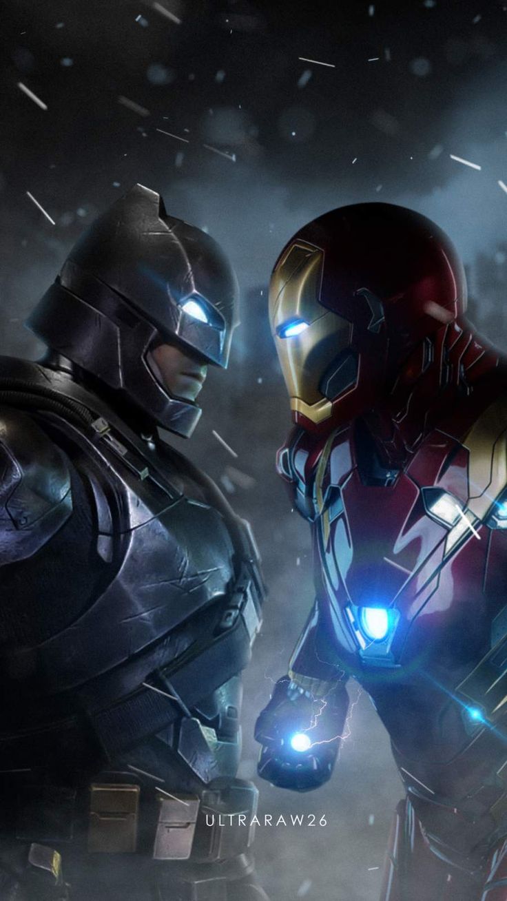 Batman vs Iron Man iPhone Wallpaper. Dc comics wallpaper iphone, Dc comics wallpaper, Iron man art