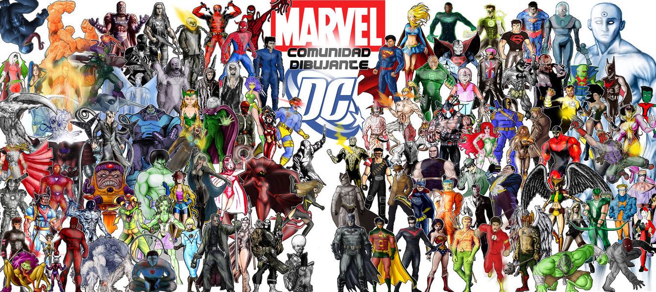 Marvel and DC Characters Wallpaper Free Marvel and DC Characters Background