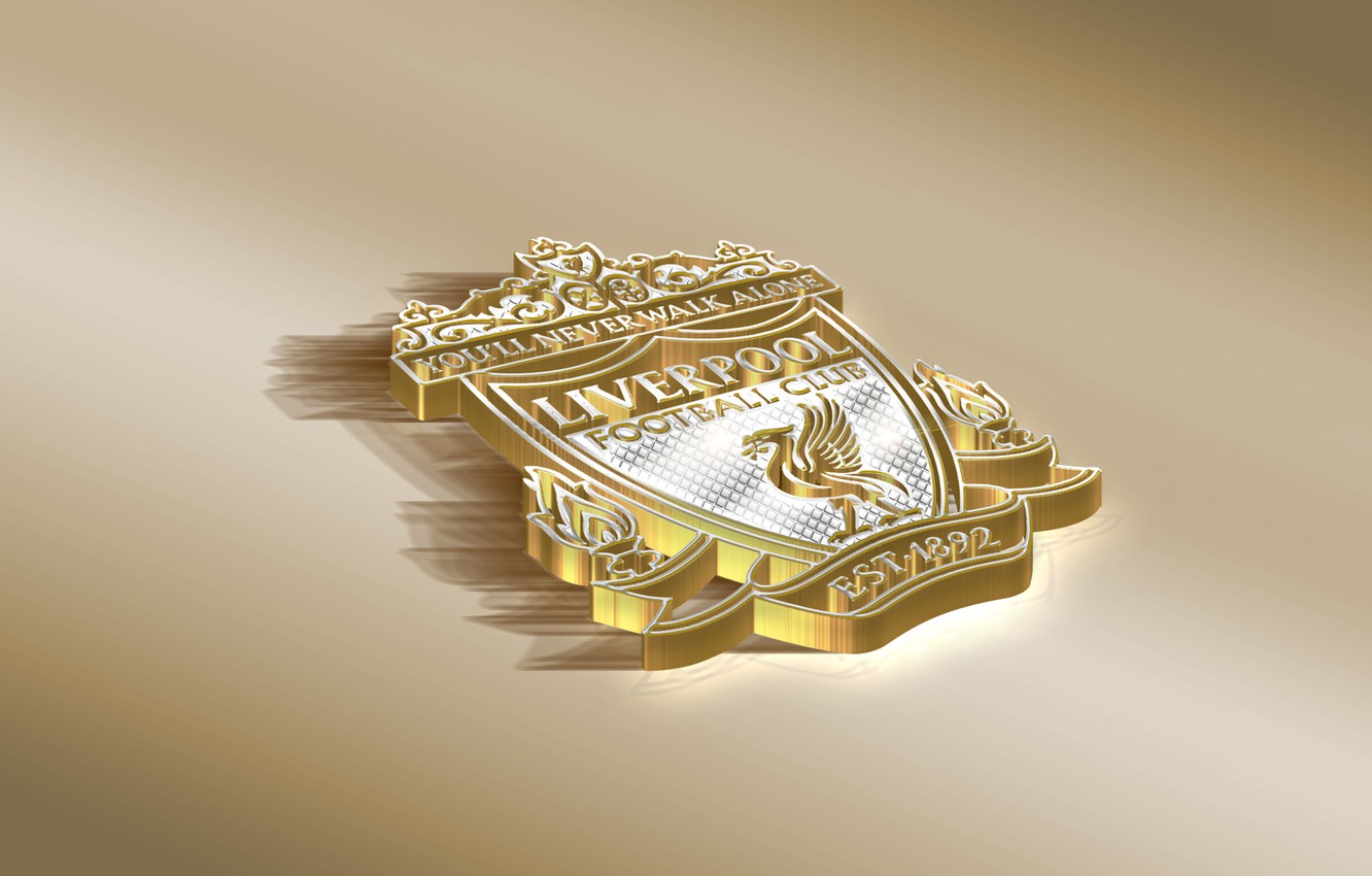Wallpaper Logo, Golden, Football, Liverpool FC, YNWA, Soccer, Emblem, English Club image for desktop, section спорт