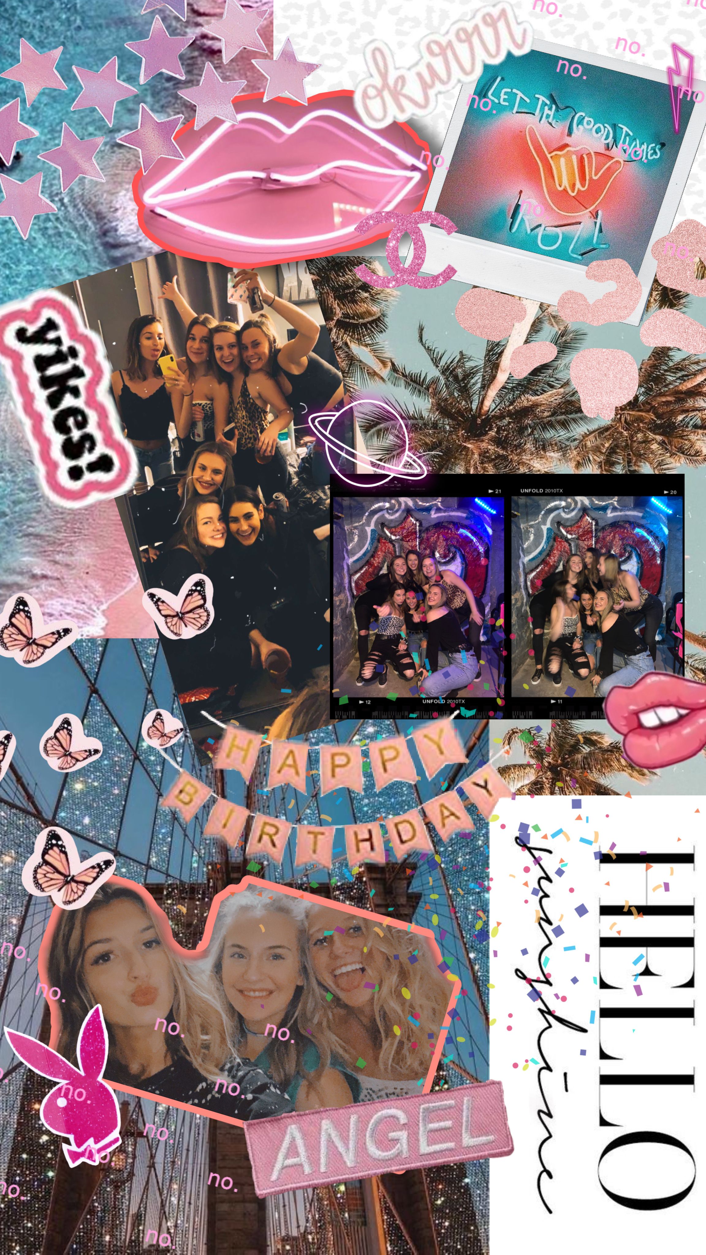 Happy birthday collage. Birthday collage, Instagram frame , Aesthetic collage
