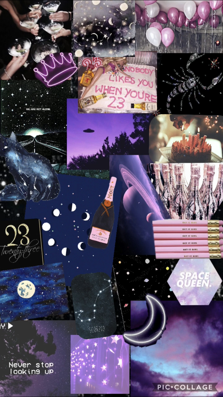 birthday aesthetic collage. Birthday party for teens, Free birthday printables, Candy bar birthday