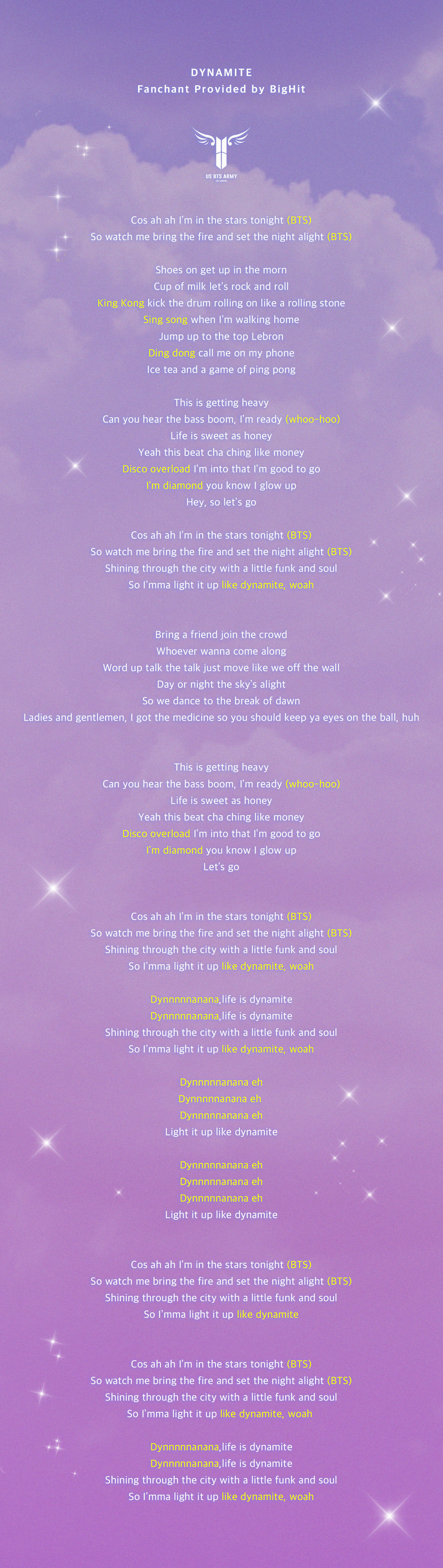 Official 'DYNAMITE' Fanchant