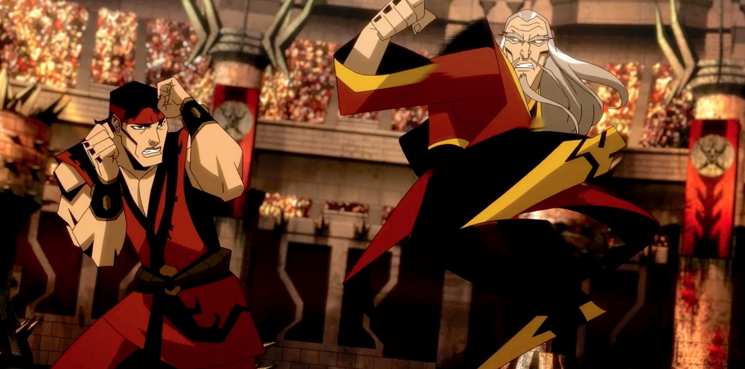 Liu Kang vs. Shang Tsung fight among latest MORTAL KOMBAT LEGENDS: BATTLE OF THE REALMS image