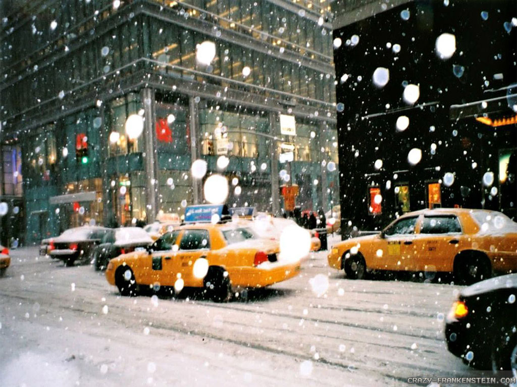 New York Taxi Winter Day Wallpaper 1024×768. A Day In The Life Of A Working Student