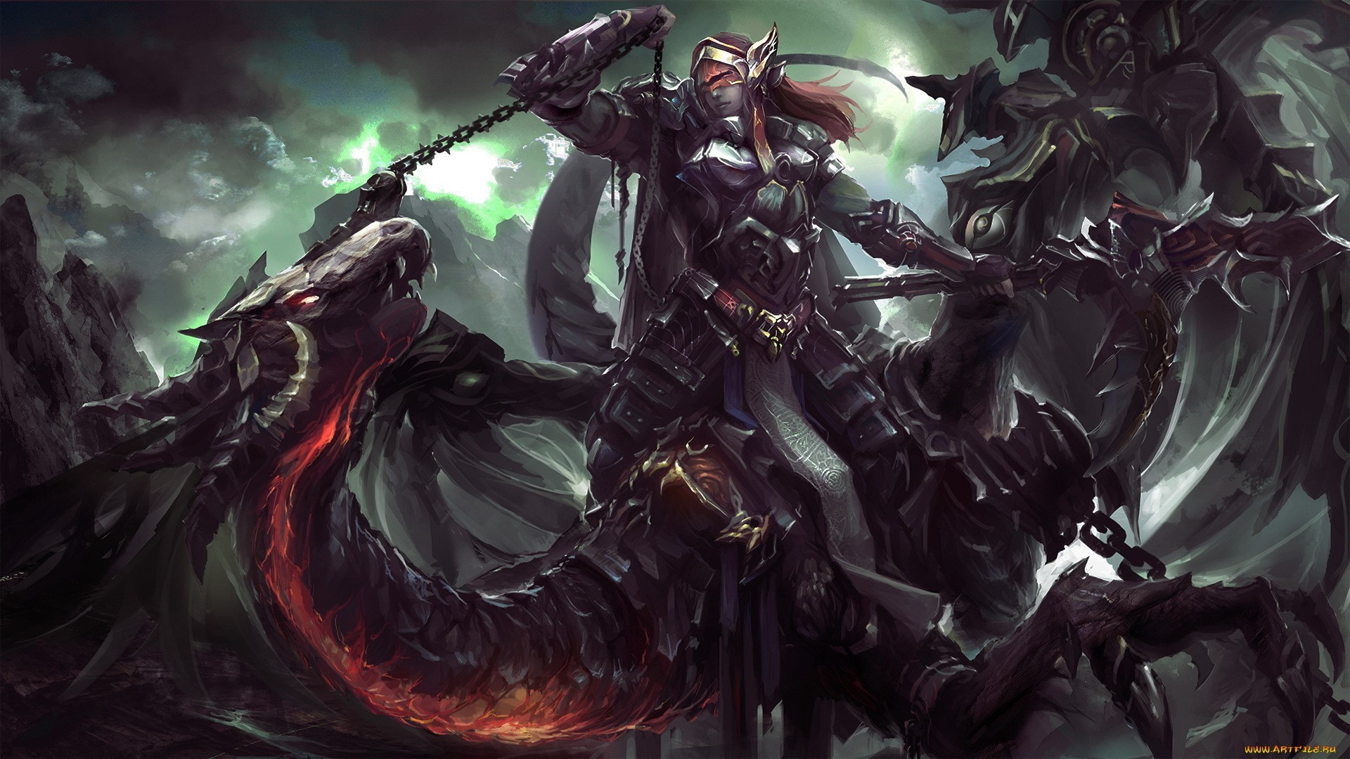 warrior, Artwork, Fanta, Dragon, Armor, Fantasy art Wallpaper HD / Desktop and Mobile Background