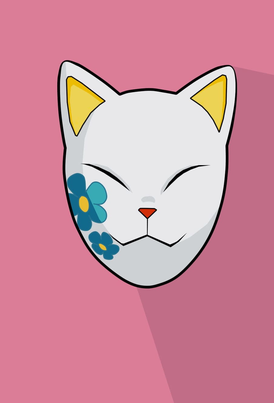 HD wallpaper Anime Demon Slayer Kimetsu no Yaiba pink mask, Best iPhone Wallpaper and iPhone background, WallpaperUpdate, Best iPhone Wallpaper and iPhone background