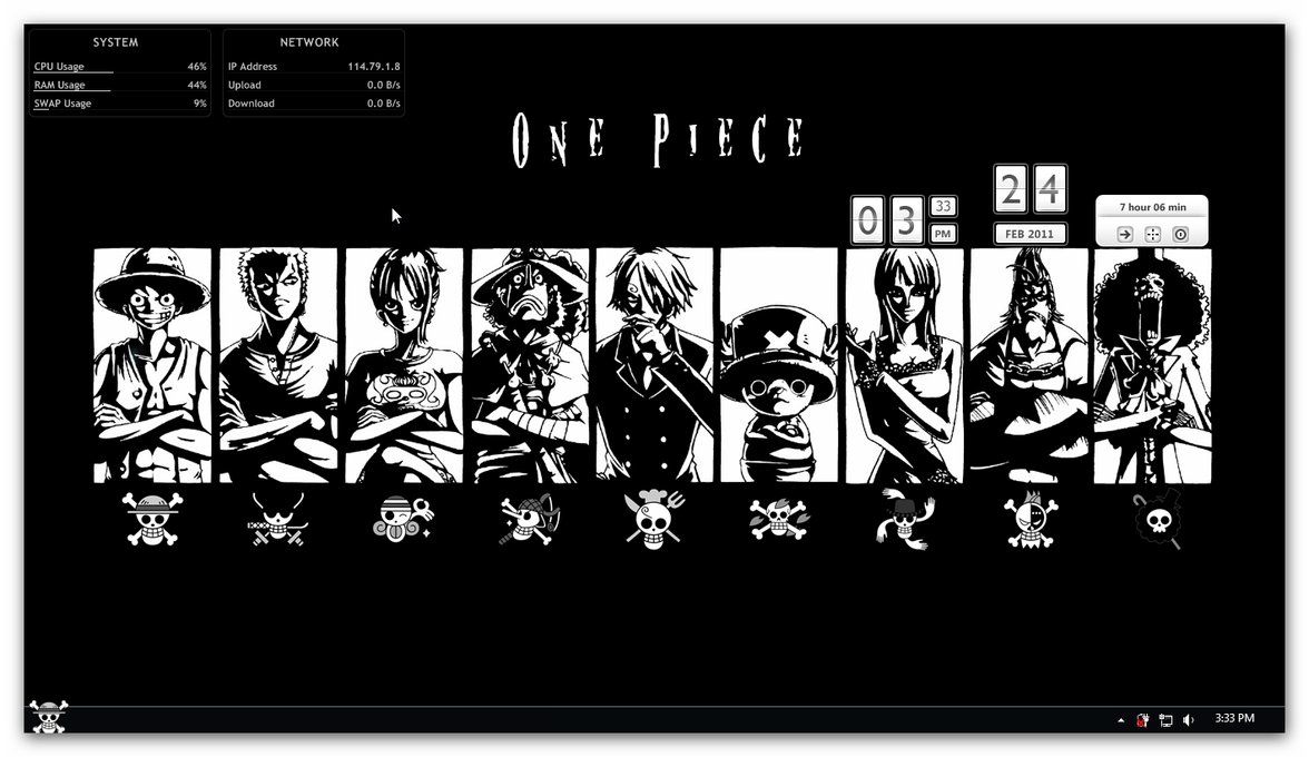 Black One Piece Wallpaper
