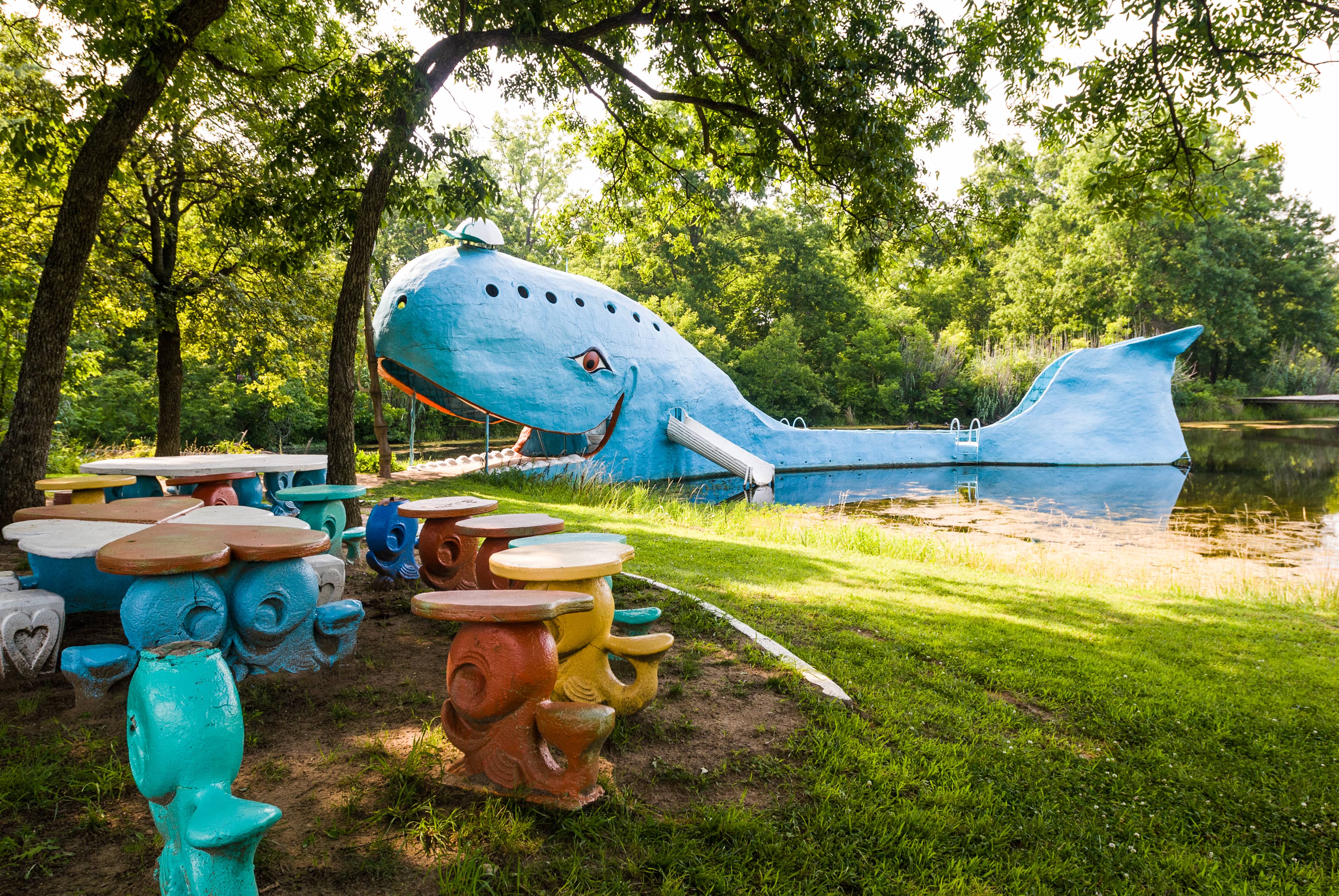 Blue Whale of Catoosa. Green Country Oklahoma